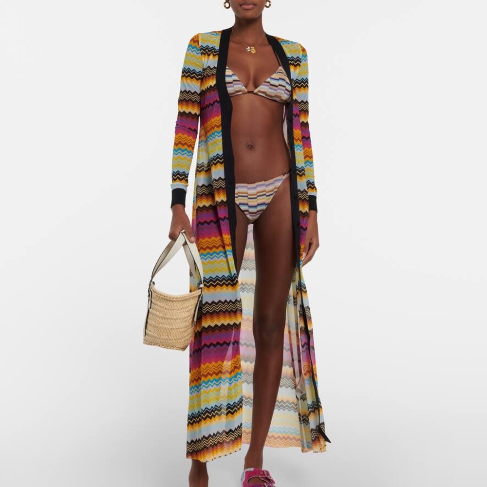 Missoni zigzag cover up cardigan maxi dress NWT - Picture 3 of 13